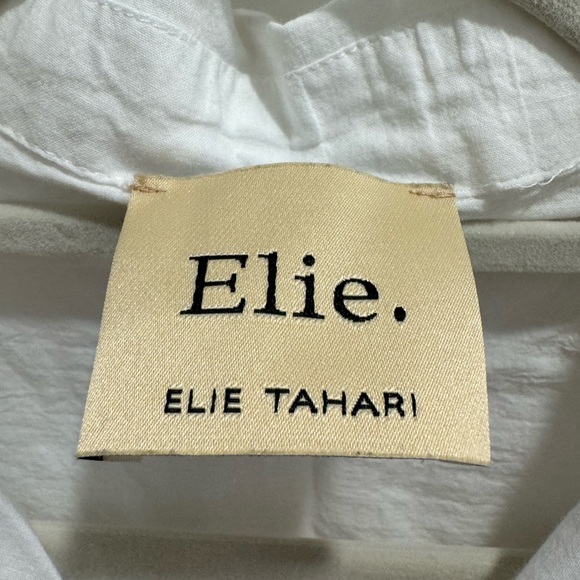 NWOT | Elie Tahari | White Embroidered Button Down | Size S - Picture 3 of 3